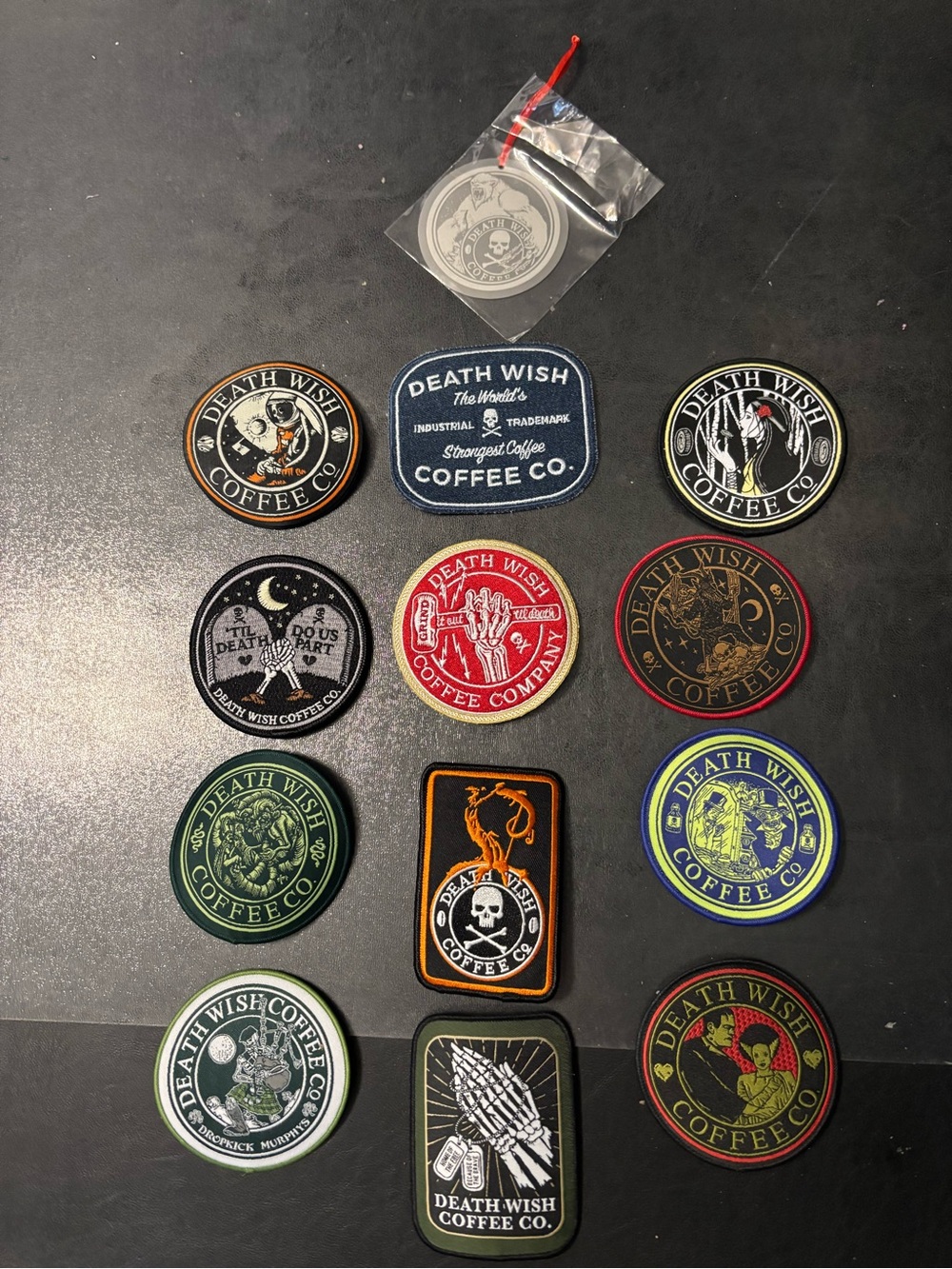 Death wish Assorted Logo Patch - Black and Multicolor